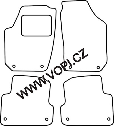 Textil-Autoteppiche Škoda Fabia II 11/2007 - 10/2014 Autofit (4310)